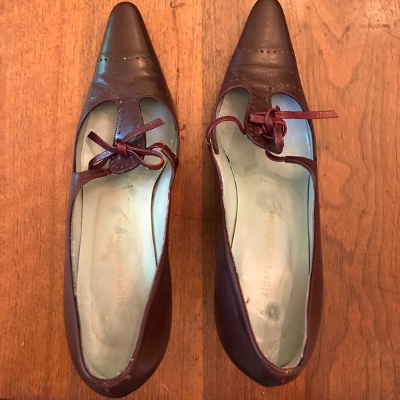 Sigerson Morrison leather pointed toe pumps - Picture 1 of 5